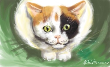 Цифровое искусство под названием "Кошка Лючия (Люка)" - Къелла, Подлинное произведение искусства