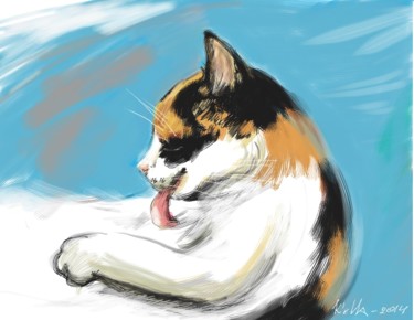 数字艺术 标题为“Портрет кошки Макар…” 由Къелла, 原创艺术品