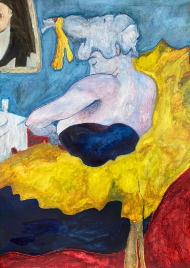 Pintura titulada "La Clownesse (a Tou…" por Kyle José Franco Patterson, Obra de arte original, Acuarela