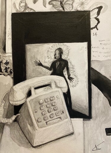 Картина под названием "Vulnicura and a Pho…" - Kyle José Franco Patterson, Подлинное произведение искусства, Акварель