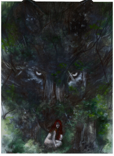 图画 标题为“Red” 由Kylie Holland (KyA Illustration), 原创艺术品, 石墨