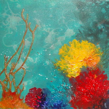 Painting titled "anemones" by Kyo Pépin, Original Artwork