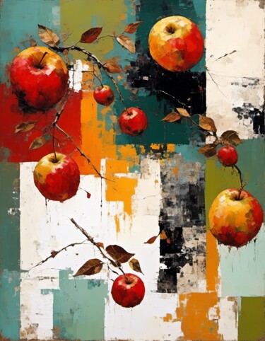 Цифровое искусство под названием "Apples" - Kyozai, Подлинное произведение искусства, Изображение, сгенерированное ИИ