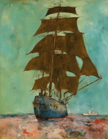 Arte digital titulada "The Ship" por Kyozai, Obra de arte original, Imagen generada por IA