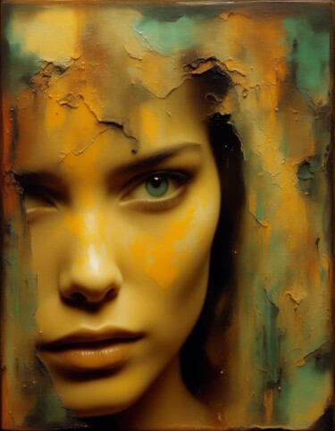 Digitale Kunst mit dem Titel "She might fade away" von Kyozai, Original-Kunstwerk, KI-generiertes Bild