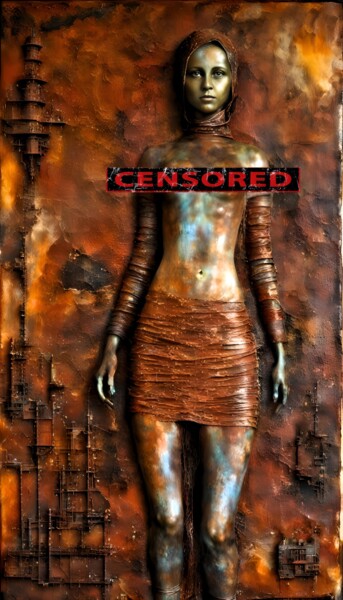 Arte digital titulada "Censored" por Kyozai, Obra de arte original, Imagen generada por IA