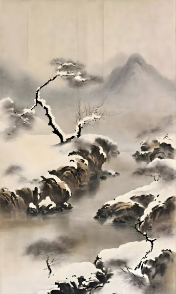 Digital Arts titled "Winter (Asia) #1" by Kyozai, Original Artwork, AI generated image