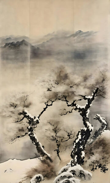 Arte digitale intitolato "Winter (Asia) #2" da Kyozai, Opera d'arte originale, Immagine generata dall'IA