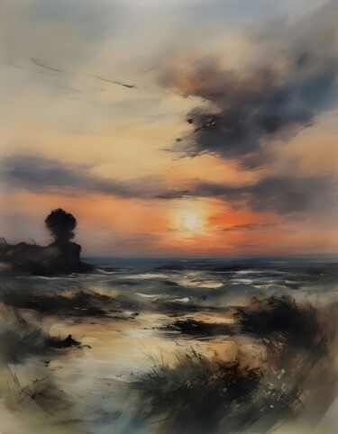 Digital Arts με τίτλο "Sunset #11" από Kyozai, Αυθεντικά έργα τέχνης, Εικόνα που δημιουργήθηκε με AI