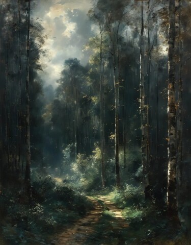 Digitale Kunst mit dem Titel "pathway to the fore…" von Kyozai, Original-Kunstwerk, KI-generiertes Bild