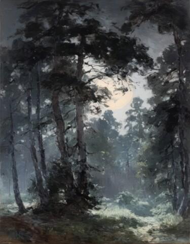 Digital Arts titled "Moonlit Forest" by Kyozai, Original Artwork, AI generated image