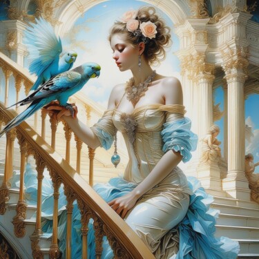 Digital Arts titled "L'Esprit Rococo - D…" by Kyrielle Fantasy, Original Artwork, Digital Collage