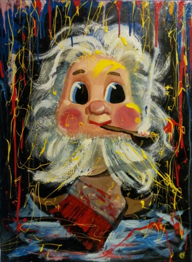 Картина под названием "gnome artist" - Kyrylo Bondarenko, Подлинное произведение искусства, Акрил