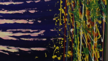 Painting titled "seascape, purple" by Kyrylo Bondarenko, Original Artwork, Acrylic