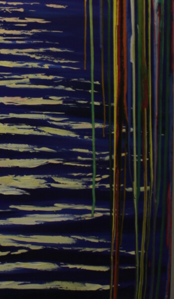 Pintura titulada "seascape, purple, d…" por Kyrylo Bondarenko, Obra de arte original, Acrílico