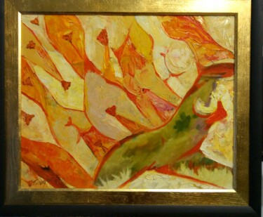 Painting titled "abstraction" by Kyrylo Bondarenko, Original Artwork, Oil