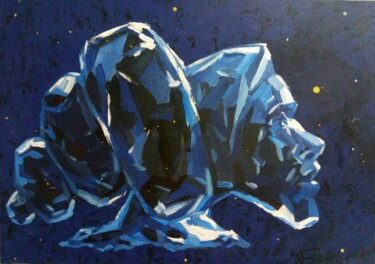 Painting titled "snail constellation…" by Kyrylo Bondarenko, Original Artwork, Acrylic