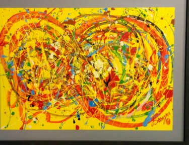 Картина под названием "yellow, emotion" - Kyrylo Bondarenko, Подлинное произведение искусства, Акрил