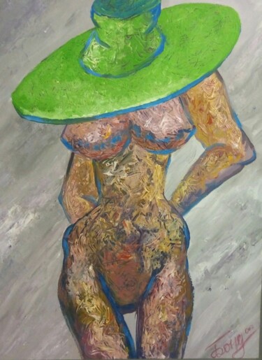Painting titled "abstraction,  green," by Kyrylo Bondarenko, Original Artwork, Acrylic