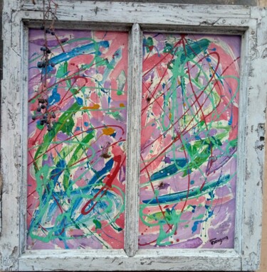 Painting titled "flowers in the wind…" by Kyrylo Bondarenko, Original Artwork, Acrylic