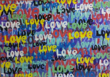 Pittura intitolato "love 1" da Kyrylo Bondarenko, Opera d'arte originale, Acrilico