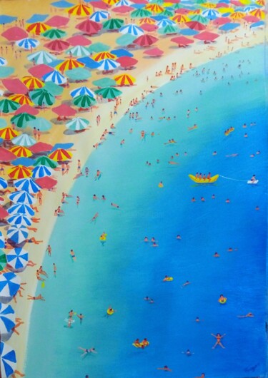 Peinture intitulée "Miami Beach" par Kyrylo Bondarenko, Œuvre d'art originale, Acrylique