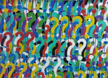 Painting titled "question mark ????" by Kyrylo Bondarenko, Original Artwork, Acrylic
