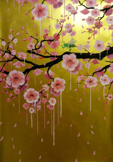 Schilderij getiteld "Sakura Fukushima" door Kyrylo Bondarenko, Origineel Kunstwerk, Acryl