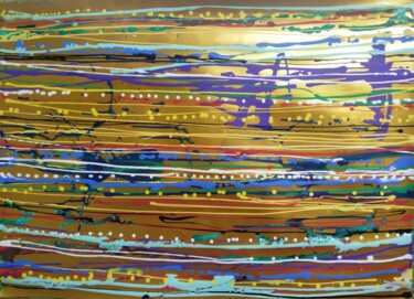 Schilderij getiteld "abstract sea" door Kyrylo Bondarenko, Origineel Kunstwerk, Acryl