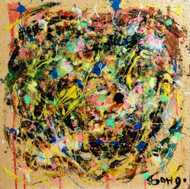 Pittura intitolato "abstract summer" da Kyrylo Bondarenko, Opera d'arte originale, Acrilico