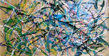 Schilderij getiteld "abstract steppe 3" door Kyrylo Bondarenko, Origineel Kunstwerk, Acryl