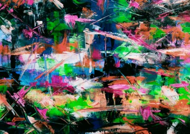 Painting titled "abstract space 3" by Kyrylo Bondarenko, Original Artwork, Acrylic