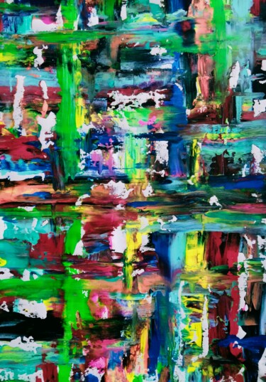Pittura intitolato "abstract steppe 8" da Kyrylo Bondarenko, Opera d'arte originale, Acrilico
