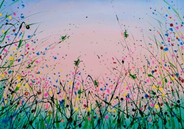 Malerei mit dem Titel "blooming steppe 2" von Kyrylo Bondarenko, Original-Kunstwerk, Acryl