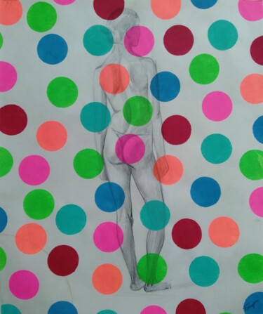 Painting titled "Yayoi Kusama 9" by Kyrylo Bondarenko, Original Artwork, Acrylic