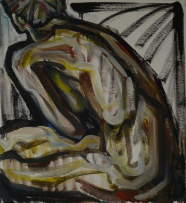 Картина под названием "Чёрное солнце" - Евгений Кузовкин, Подлинное произведение искусства, Масло