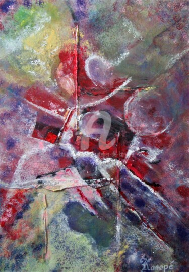 Malerei mit dem Titel "rubis" von L'Atelier De Kanopé, Original-Kunstwerk, Acryl