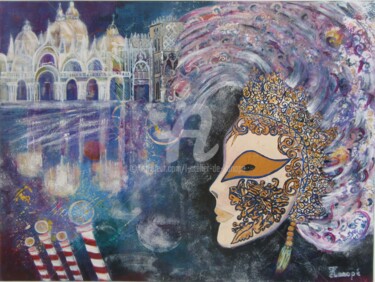 Картина под названием "Carnaval" - L'Atelier De Kanopé, Подлинное произведение искусства, Акрил