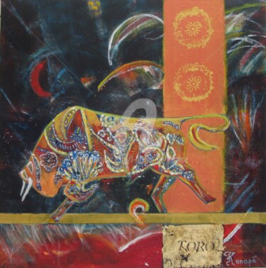 Peinture intitulée "Toro d'Empuries" par L'Atelier De Kanopé, Œuvre d'art originale, Acrylique