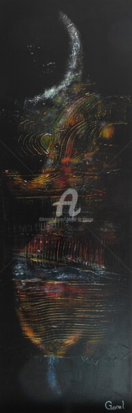 Malarstwo zatytułowany „Le sorcier” autorstwa L'Atelier De Kanopé, Oryginalna praca, Akryl Zamontowany na Drewniana rama nos…