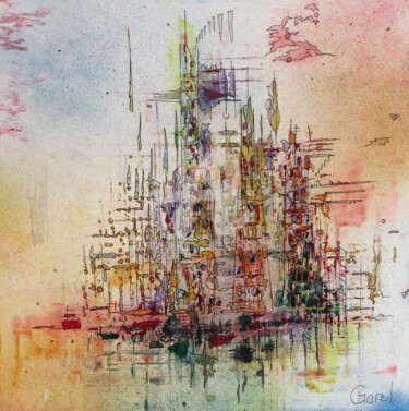 Картина под названием "Bateau fantôme" - L'Atelier De Kanopé, Подлинное произведение искусства, Акрил Установлен на Деревянн…