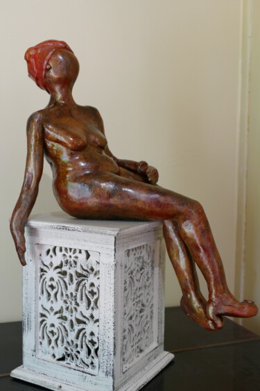 Sculpture titled "PAMINA (N° 043)" by L'Atelier De Nanou, Original Artwork, Terra cotta
