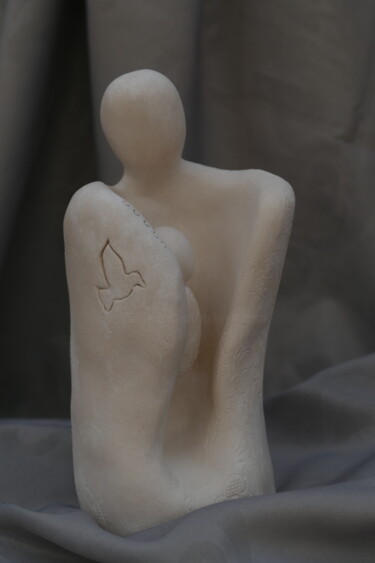 Sculpture titled "137_BIENVEILLANCE *…" by L'Atelier De Nanou, Original Artwork, Terra cotta