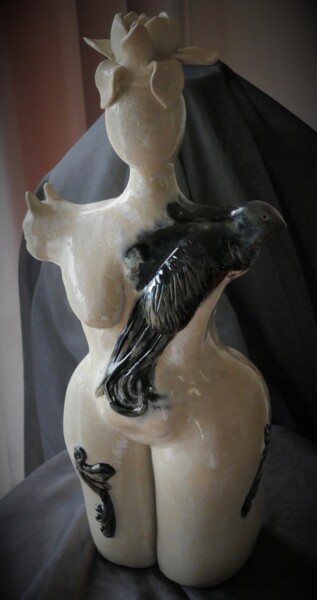 Skulptur mit dem Titel "150_METAPHORE ***" von L'Atelier De Nanou, Original-Kunstwerk, Terra cotta