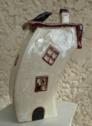 "184_Maison tordue" başlıklı Heykel L'Atelier De Nanou tarafından, Orijinal sanat, Terracotta
