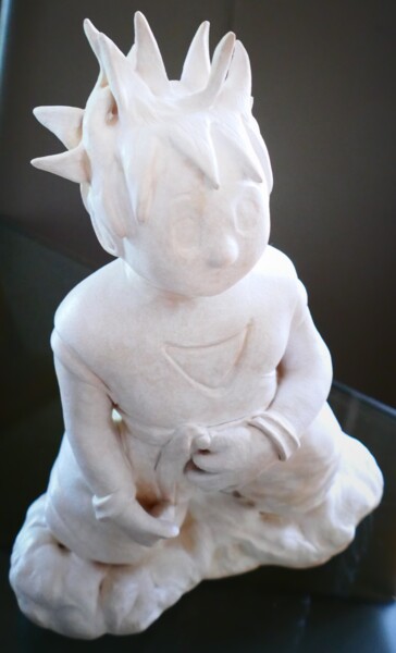 Скульптура под названием "191 - Manga SON GOK…" - L'Atelier De Nanou, Подлинное произведение искусства, Терракота
