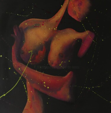 Malerei mit dem Titel "DESAVEU Fluo" von L'Atelier De Nanou, Original-Kunstwerk, Acryl