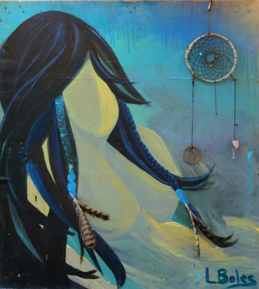 Peinture intitulée "Dreamcatcher" par L.Boles, Œuvre d'art originale, Acrylique
