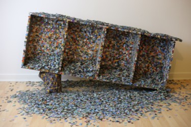 雕塑 标题为“Concrétion 3” 由Laurent Fierdehaiche, 原创艺术品, 木