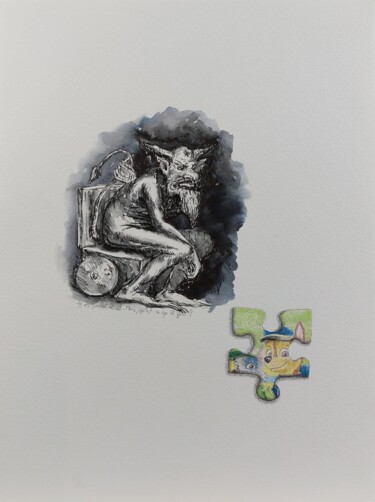 "Mais, qu'est-ce qu'…" başlıklı Resim Laurent Fierdehaiche tarafından, Orijinal sanat, Mürekkep